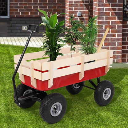 Iron Wood Garden Cart